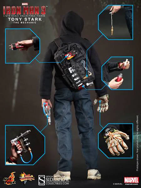 Tony Stark (The Mechanic) Iron Man 3 Movie Masterpiece Hot Toys - Image 5