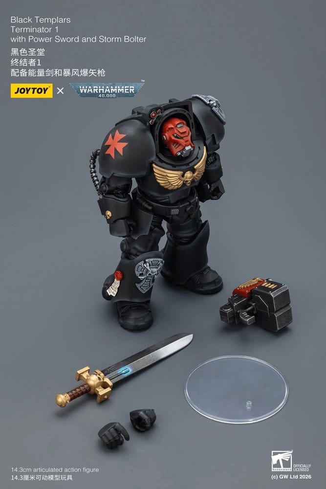 Warhammer 40,000 Actionfigur Black Templars Terminator 1 with Power Sword and Storm Bolter 14 cm - Image 6