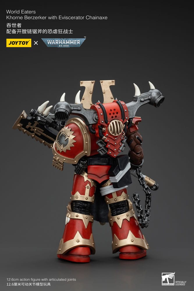 Warhammer 40k Actionfigur World Eaters Khorne Berzerker with Eviscerator Chainaxe - Image 3