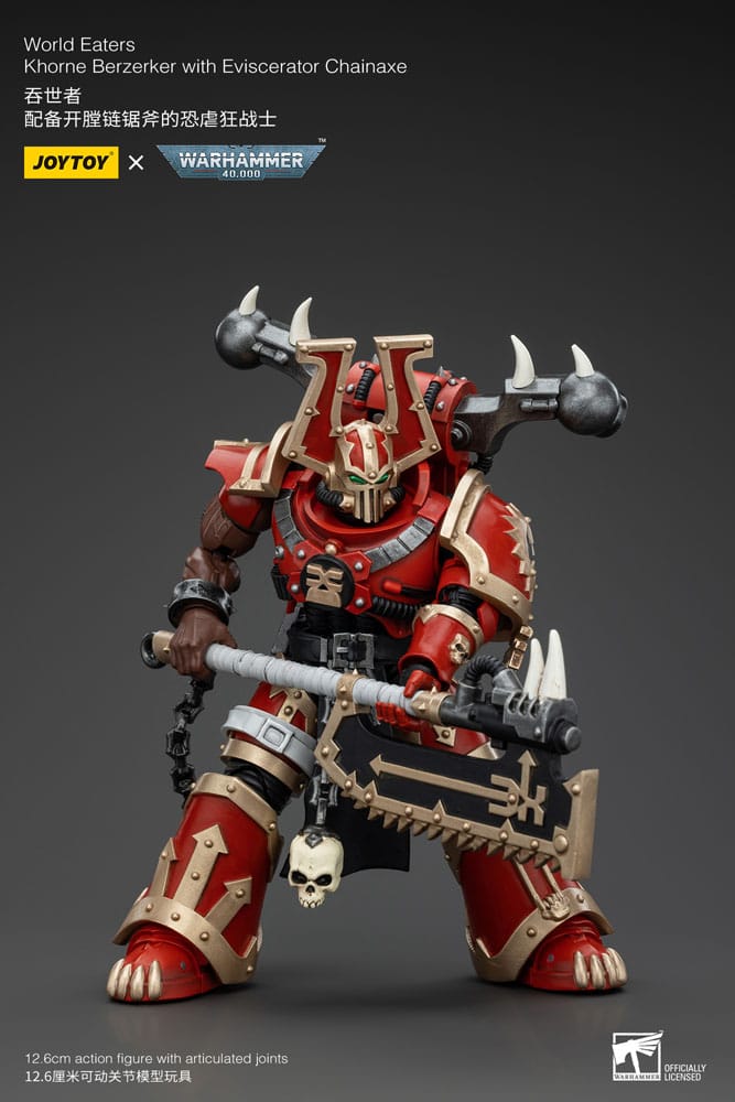 Warhammer 40k Actionfigur World Eaters Khorne Berzerker with Eviscerator Chainaxe - Image 4